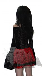 Платье-мини с пышной юбкой и широкими рукавами - фото 2 - rockbunker.ru