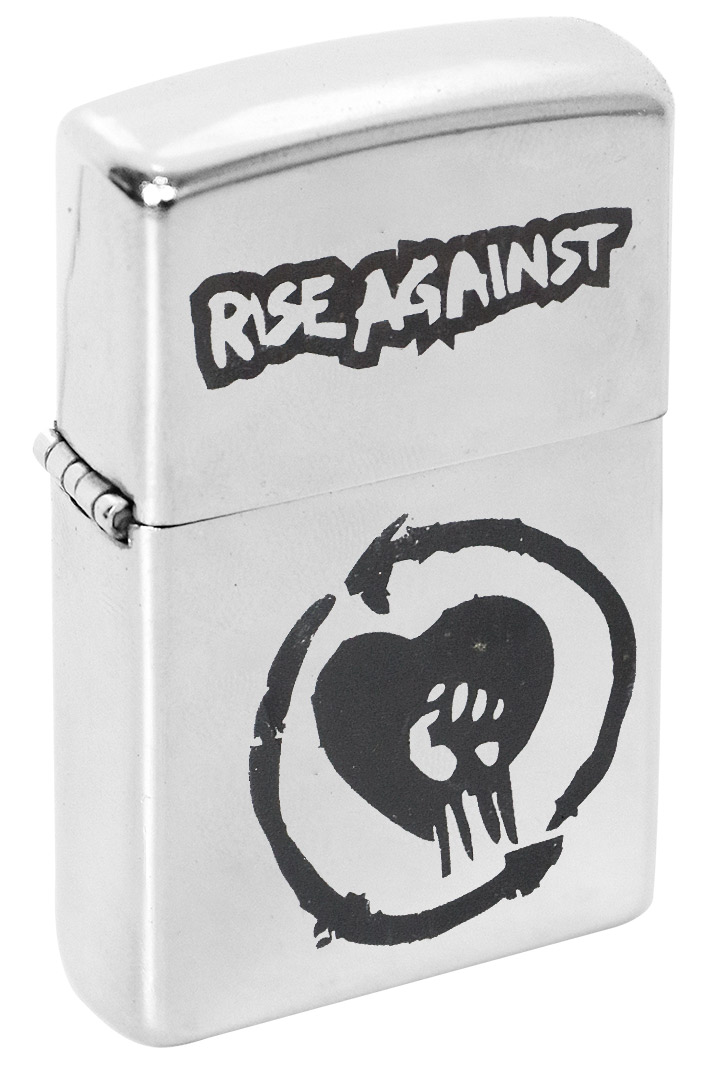 Зажигалка с гравировкой Rise Against - фото 1 - rockbunker.ru