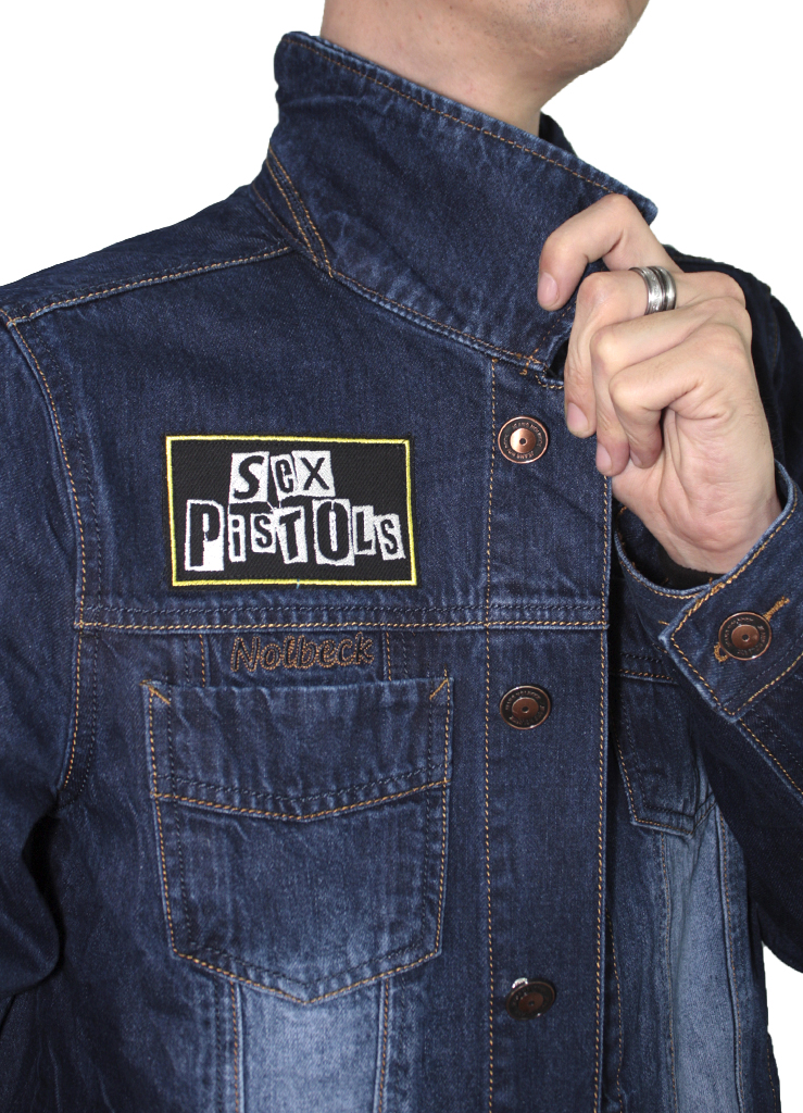 Куртка джинсовая с нашивками Sex Pistols The Exploited Punks not Dead - фото 4 - rockbunker.ru