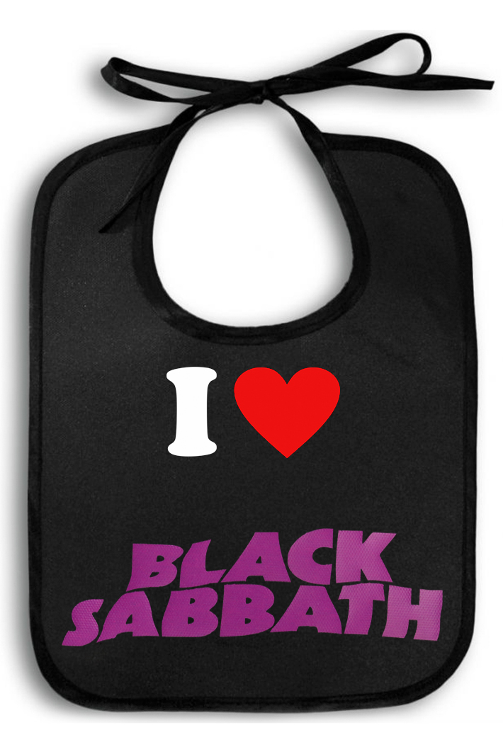 Слюнявчик I Love Black Sabbath - фото 1 - rockbunker.ru