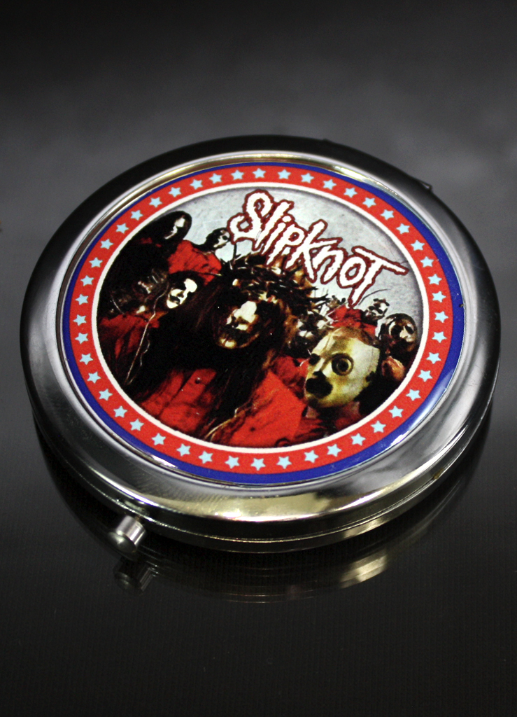 Зеркало RockMerch Slipknot карманное - фото 1 - rockbunker.ru