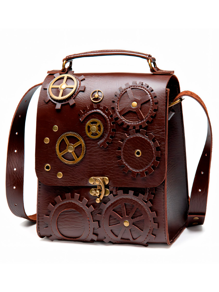 Сумка Стимпанк Шестеренки - фото 1 - rockbunker.ru