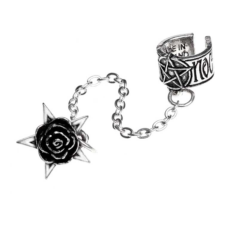 Серьга Alchemy Gothic E382 Rosa Nocta Ear Cuff - фото 1 - rockbunker.ru