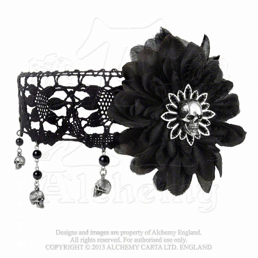 Чокер Alchemy Gothic Black Dahlia Choker - фото 1 - rockbunker.ru