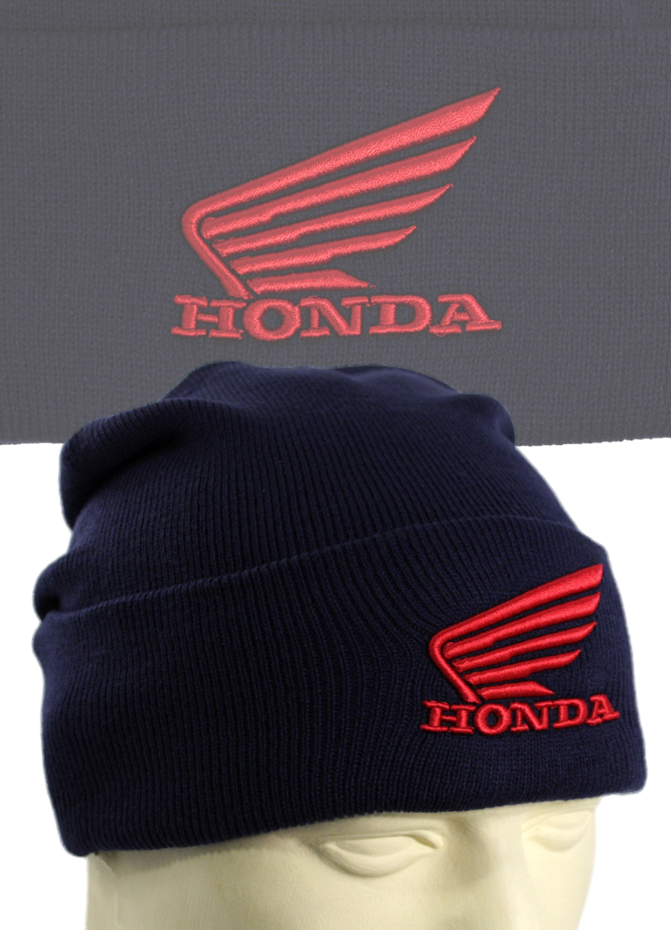 Шапка Honda чёрно-белая - фото 4 - rockbunker.ru