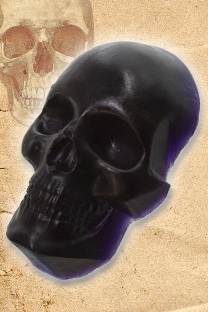 Мыло-череп ароматизированное Фиолетовый - фото 2 - rockbunker.ru