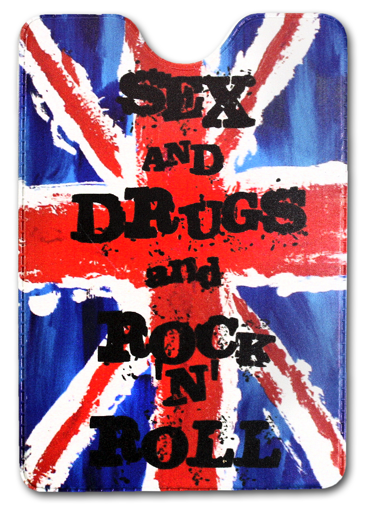 Обложка для проездного RockMerch Sex and drugs and Rock n Roll - фото 1 - rockbunker.ru