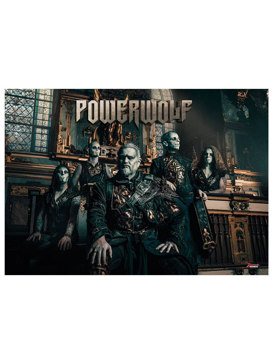 Плакат самоклеющийся на стену  Powerwolf - фото 2 - rockbunker.ru