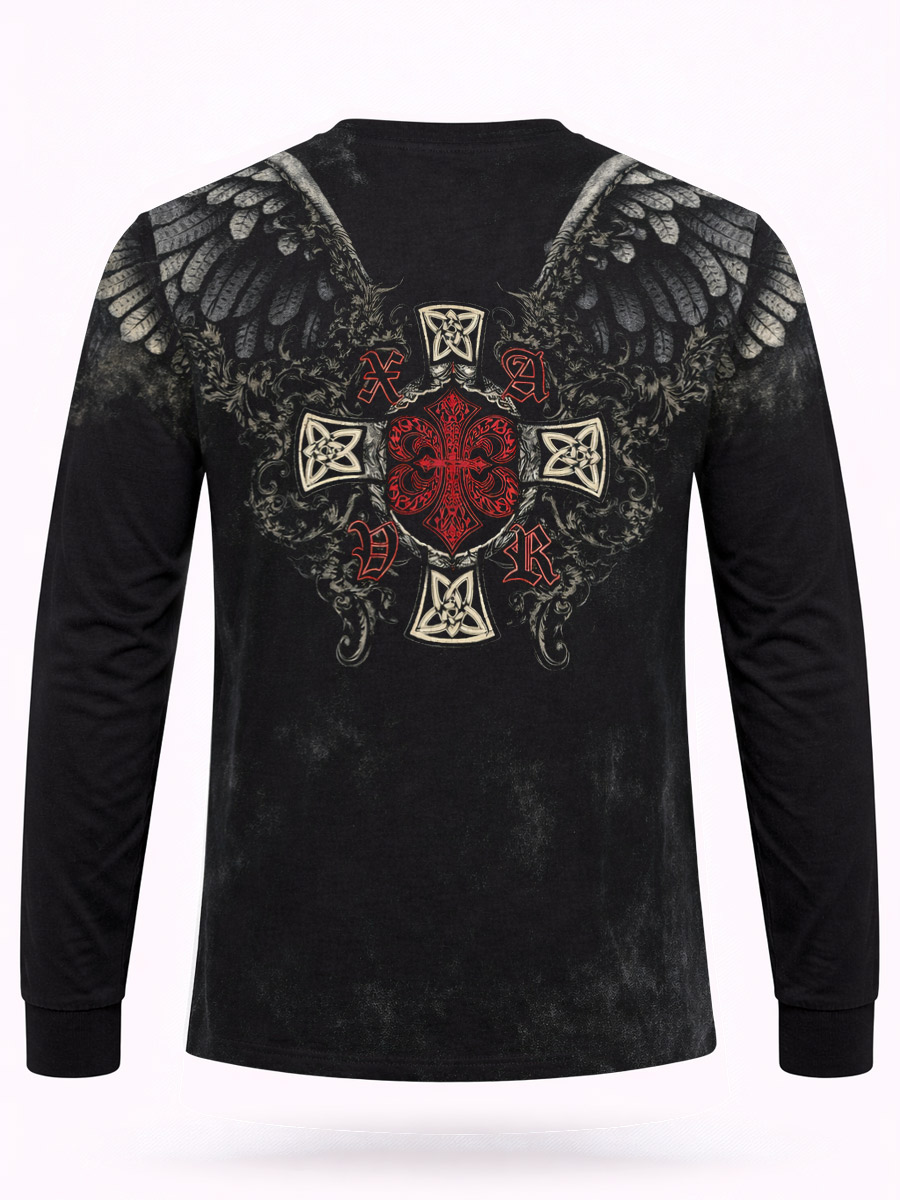 Футболка Xzavier с длинным рукавом Skulls - фото 2 - rockbunker.ru