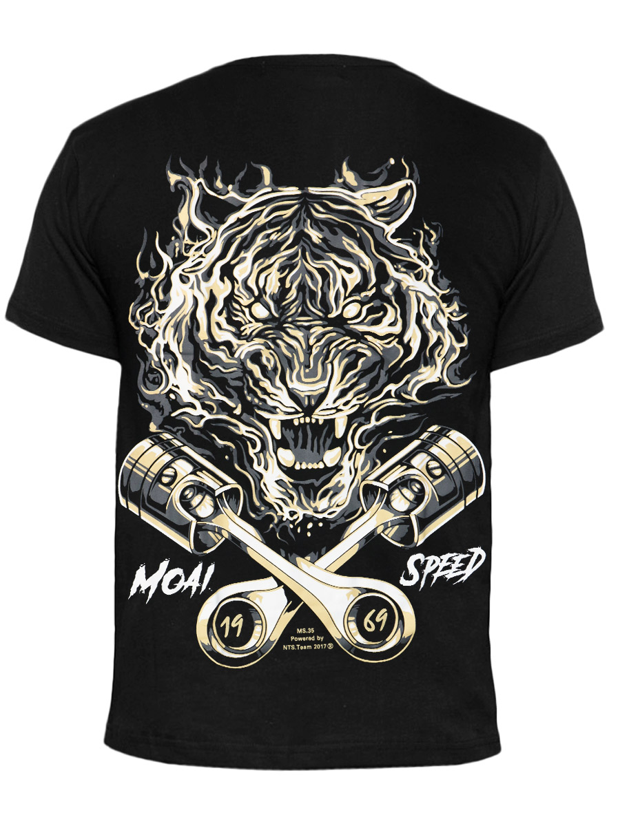 Футболка Moai Speed The Tiger Is On Fire - фото 1 - rockbunker.ru