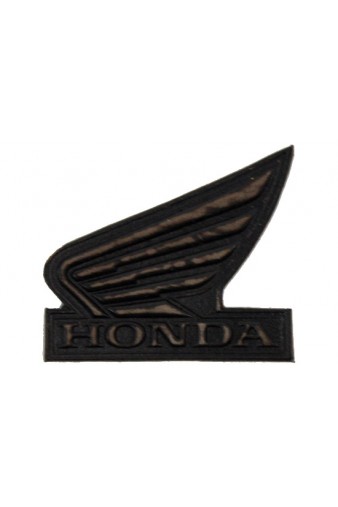 Нашивка кожаная Honda тёмно-коричневая - фото 1 - rockbunker.ru