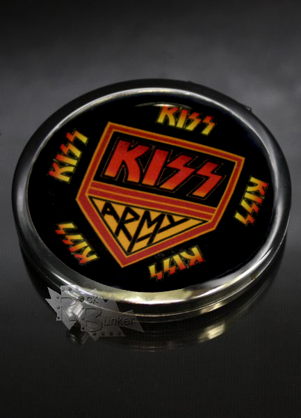 Зеркало RockMerch Kiss Army карманное - фото 1 - rockbunker.ru