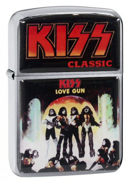 Зажигалка RockMerch Kiss Love Gun - фото 1 - rockbunker.ru