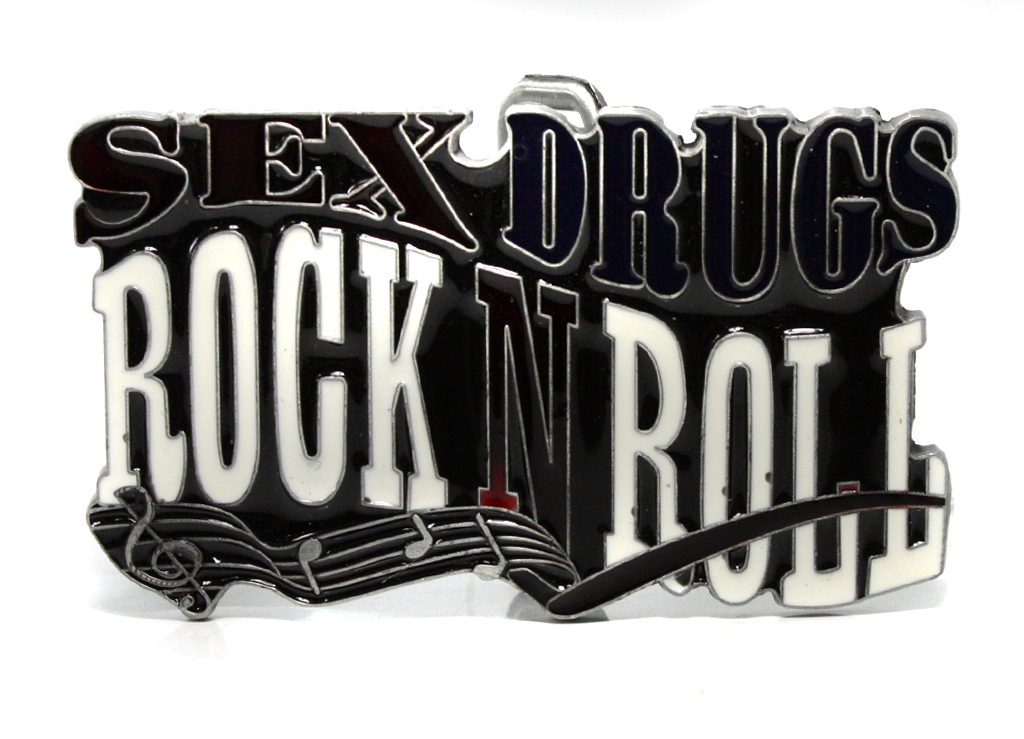 Пряжка Sex Drugs and Rock n Roll - фото 1 - rockbunker.ru