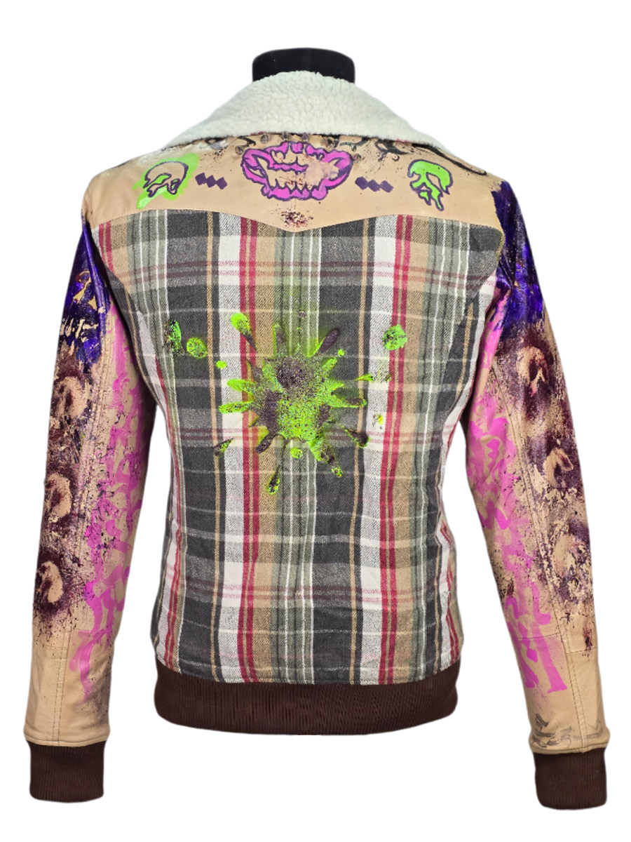 Куртка клетчатая кастомная Poison - фото 2 - rockbunker.ru