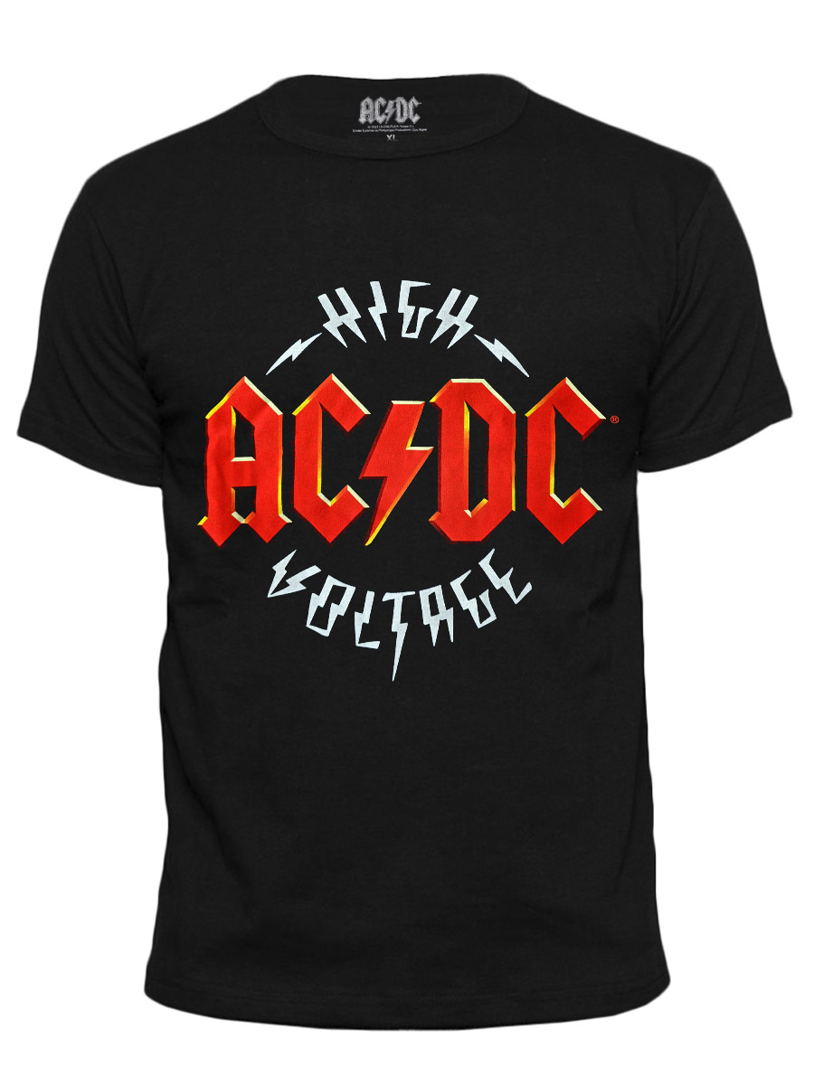 Футболка AC DC High Voltage красная - фото 1 - rockbunker.ru