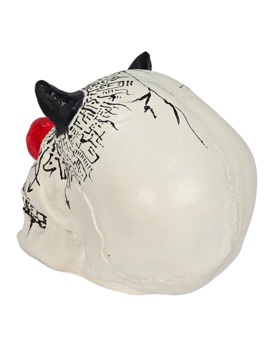 Череп Декоративный Рогатый Клоун - фото 3 - rockbunker.ru