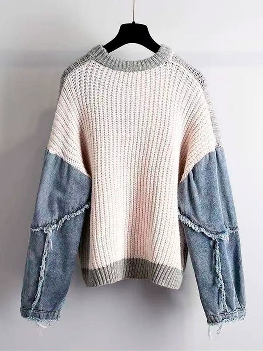 Свитер Oversize Серый - фото 2 - rockbunker.ru