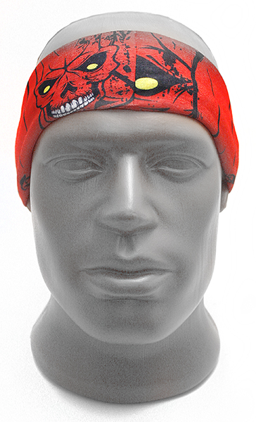 Бандана универсальная Красные черепа - фото 4 - rockbunker.ru