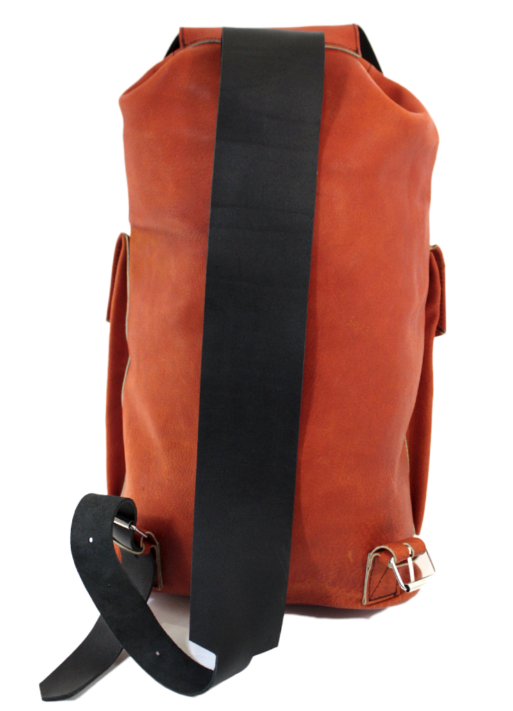 Рюкзак кожаный с двумя боковыми карманами - фото 8 - rockbunker.ru