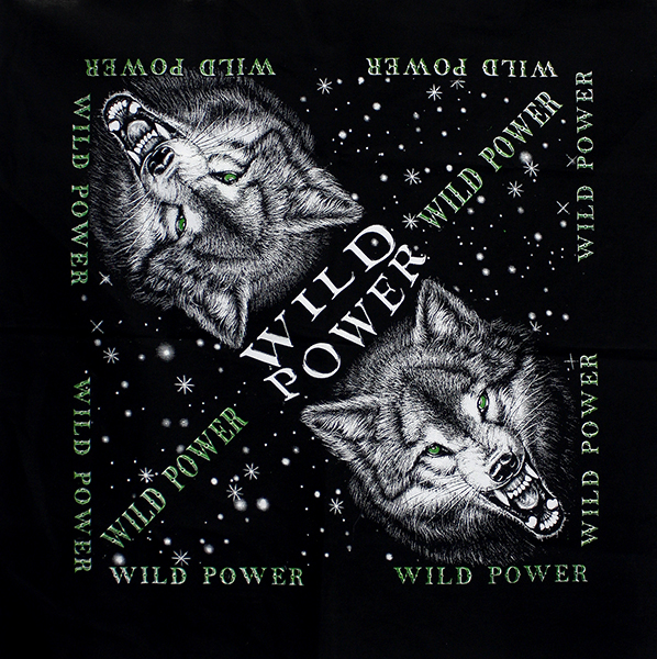 Бандана Wild Power c белым волком - фото 1 - rockbunker.ru