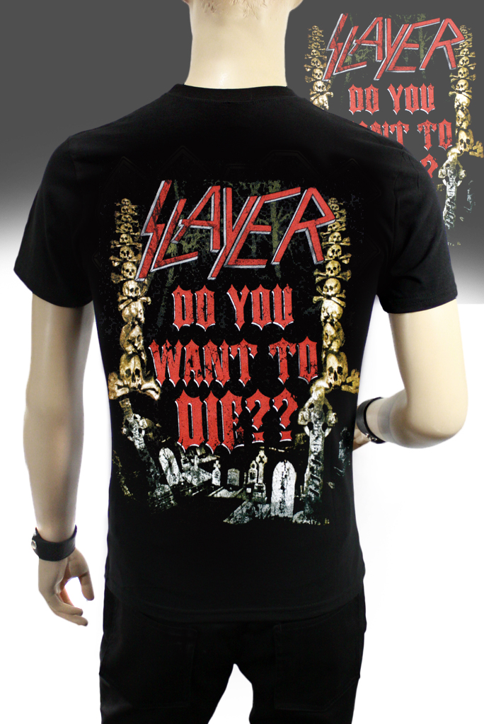 Футболка Hot Rock Slayer Do You Want To Die - фото 2 - rockbunker.ru