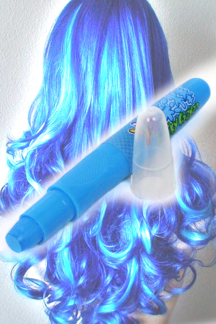 Мелок-карандаш для волос синий - фото 1 - rockbunker.ru
