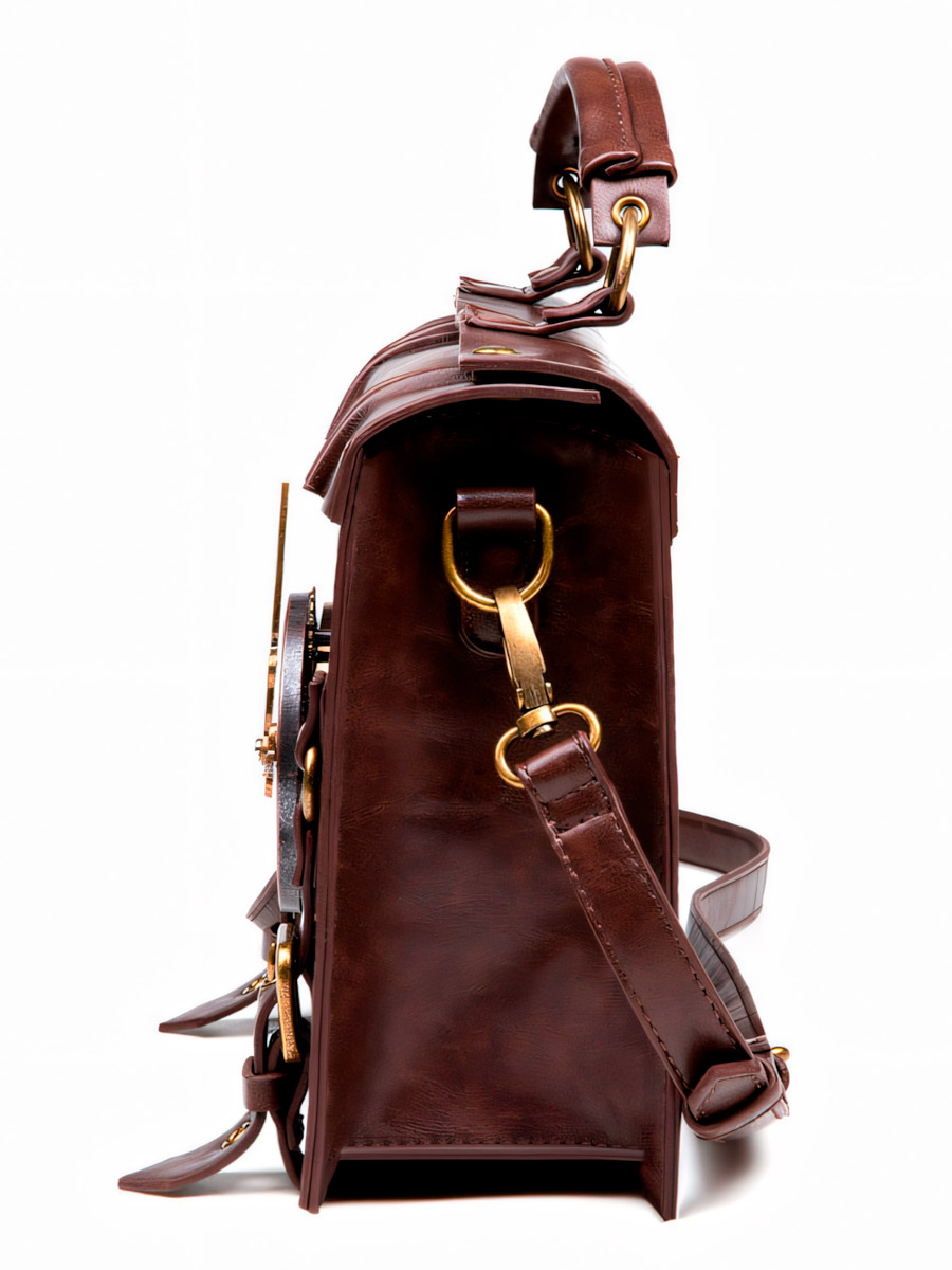 Сумка Стимпанк с Ремнями Часы - фото 2 - rockbunker.ru