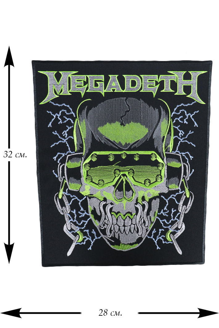 Нашивка с вышивкой Megadeth - фото 1 - rockbunker.ru