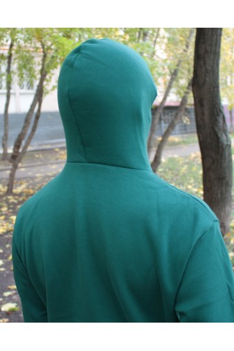 Толстовка-ниндзя с карманами зеленая - фото 2 - rockbunker.ru