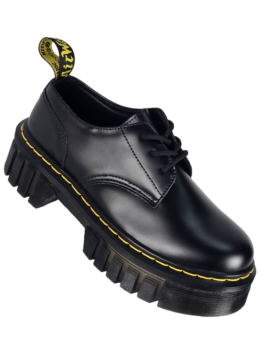 Ботинки Dr Martens 3 блока черные - фото 1 - rockbunker.ru