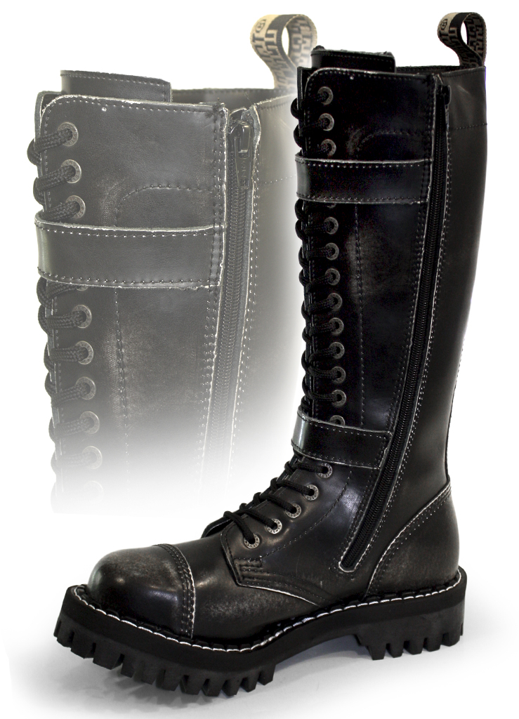 Зимние ботинки Steel на молнии 139-140 White-Black 2P Z - фото 3 - rockbunker.ru