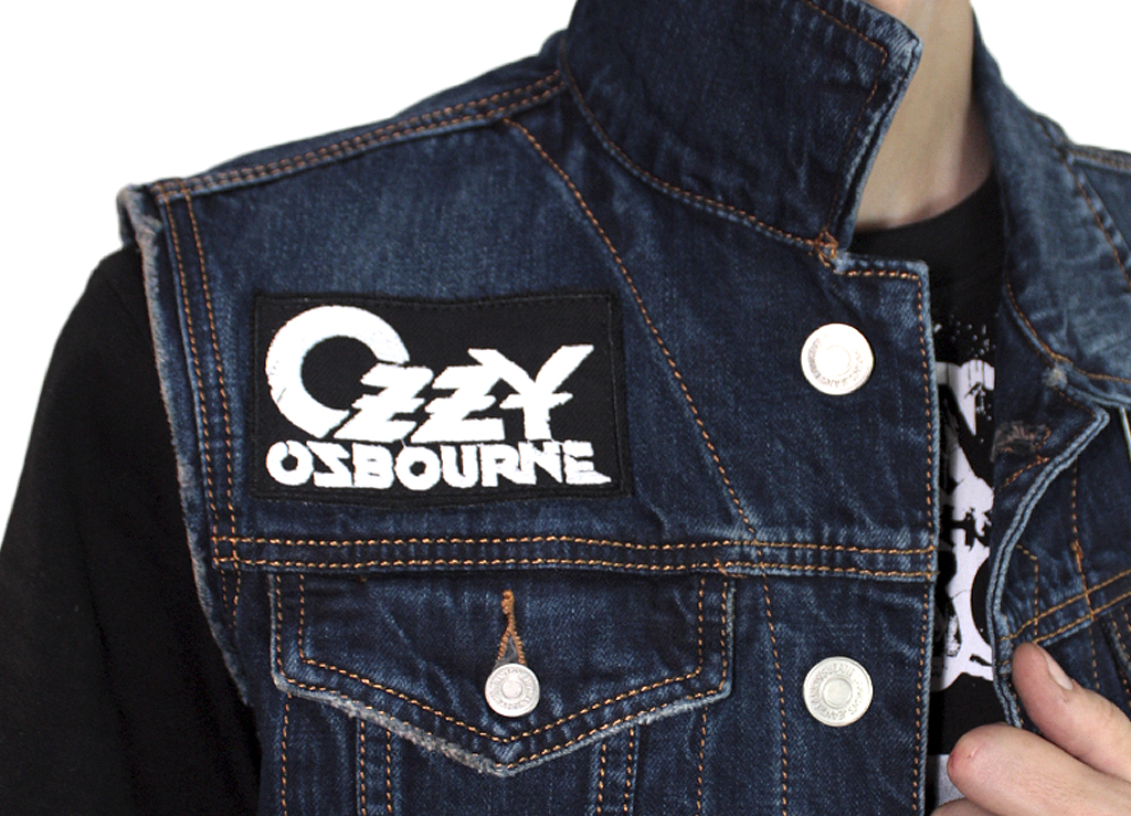 Жилет джинсовый с нашивками Ozzy Osbourne AC DC Slipknot - фото 3 - rockbunker.ru