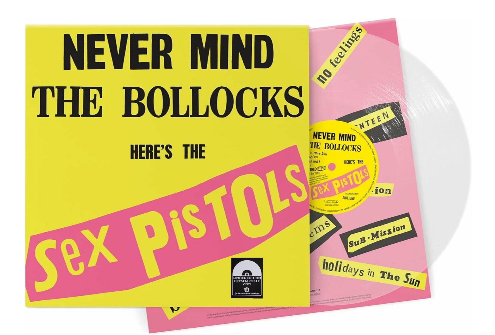 Виниловая пластинка Sex Pistols / Never Mind The Bollocks Here's The Sex Pistols (Clear Vinyl) (LP) - фото 1 - rockbunker.ru