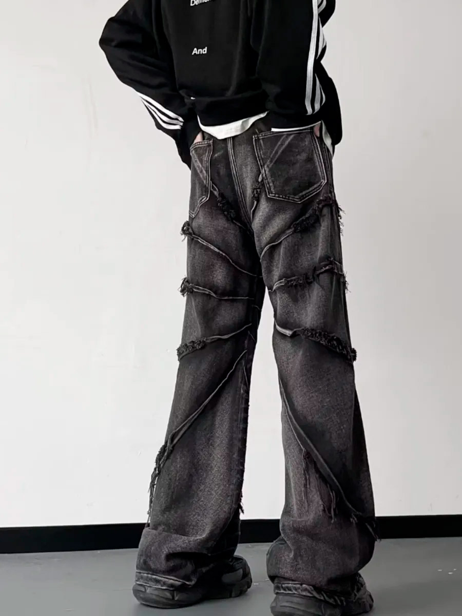 Джинсы черные винтажные - фото 2 - rockbunker.ru