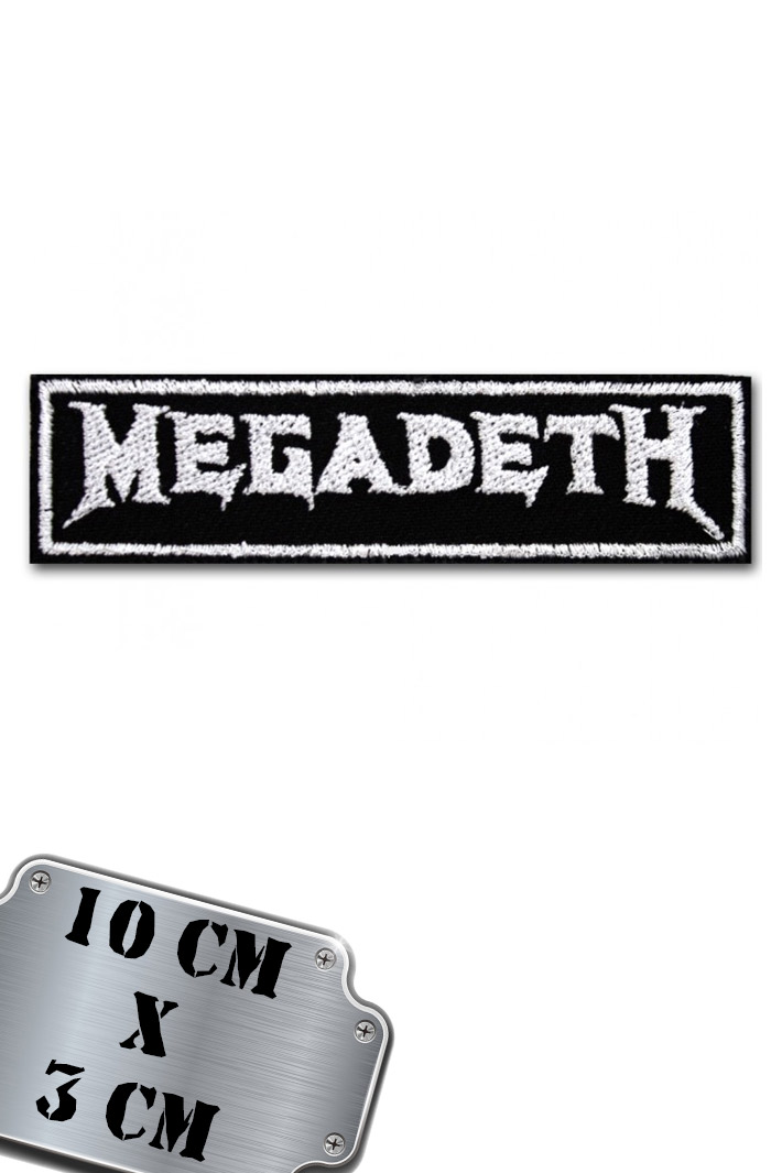 Нашивка RockMerch Megadeth белая - фото 1 - rockbunker.ru