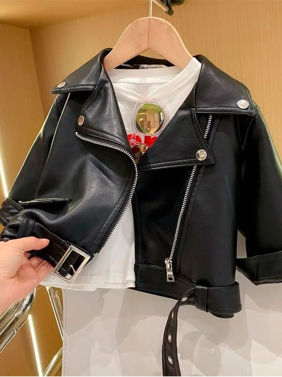 Косуха Детская Черная - фото 2 - rockbunker.ru