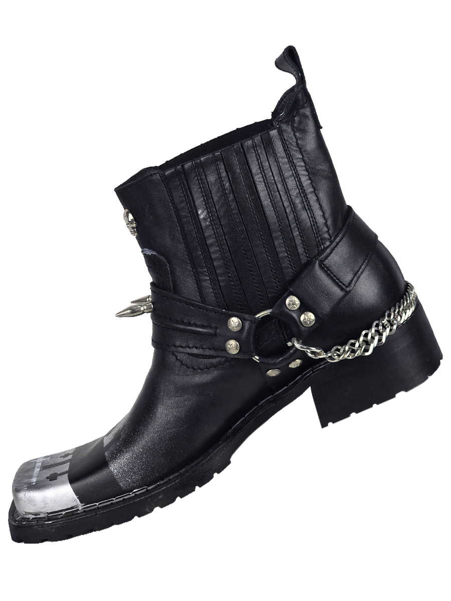 Казаки кожаные кастомные Metal - фото 3 - rockbunker.ru