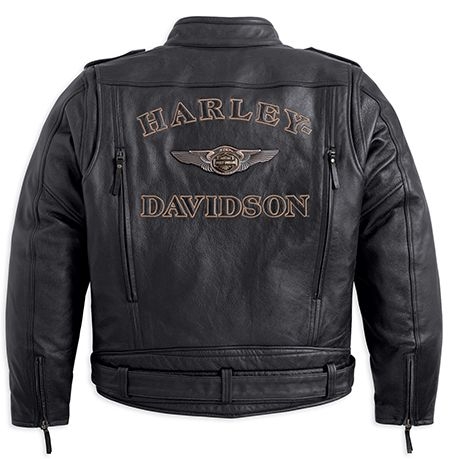 Косуха кожаная мужская Harley-Davidson юбилейная - фото 2 - rockbunker.ru