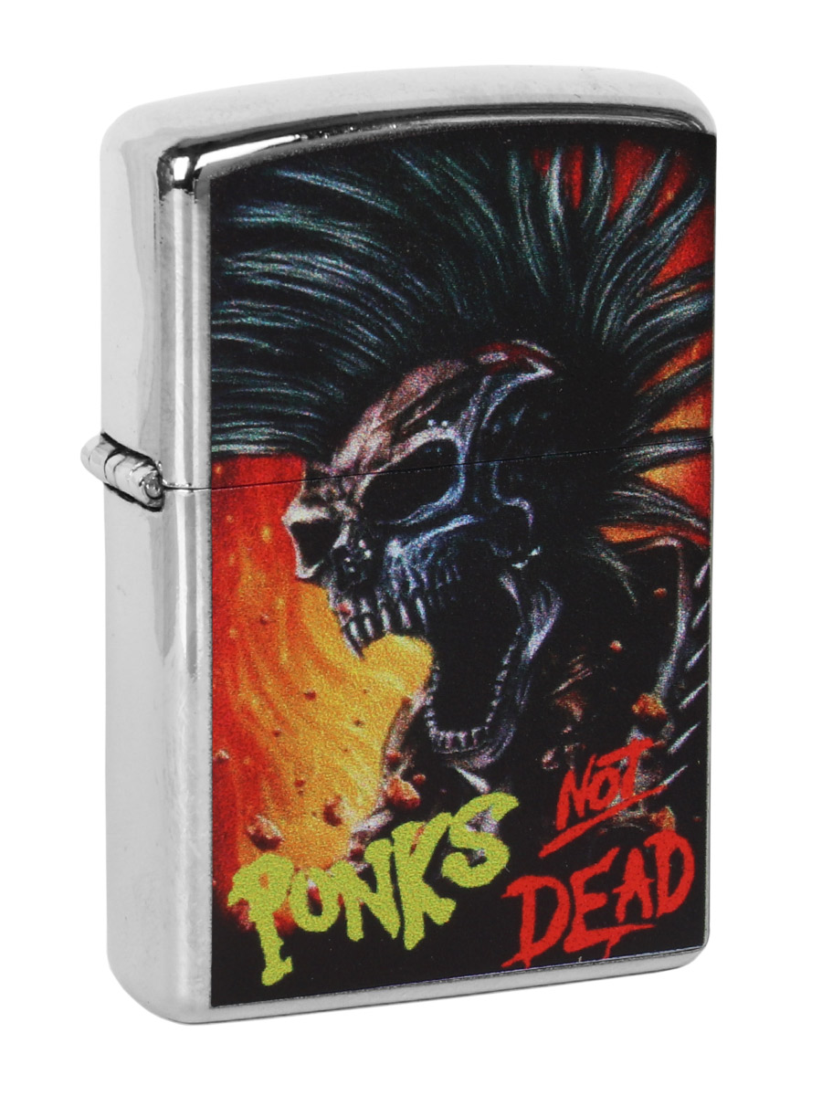 Зажигалка RockMerch с принтом Punks Not Dead - фото 1 - rockbunker.ru