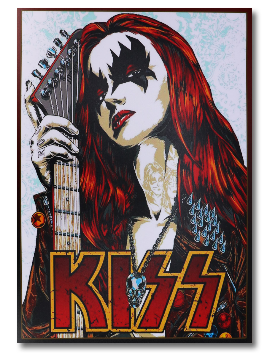 Плакат пластиковый Kiss  - фото 1 - rockbunker.ru