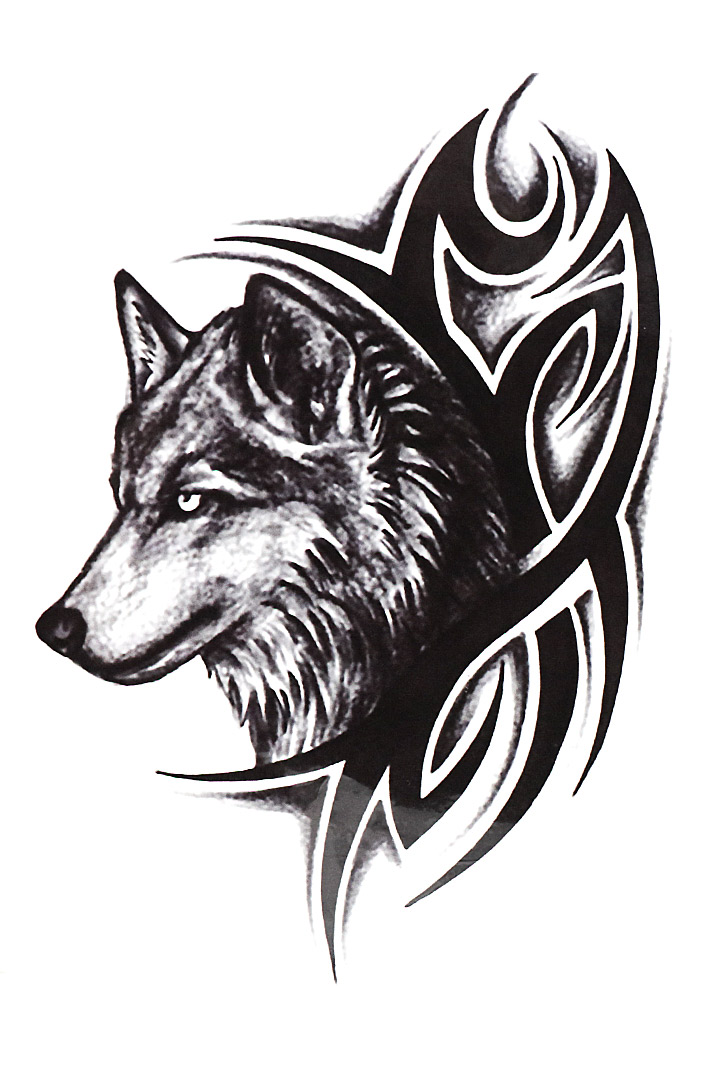 Переводная татуировка Волк - фото 1 - rockbunker.ru