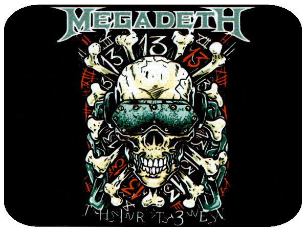 Коврик для мыши Megadeth череп - фото 1 - rockbunker.ru