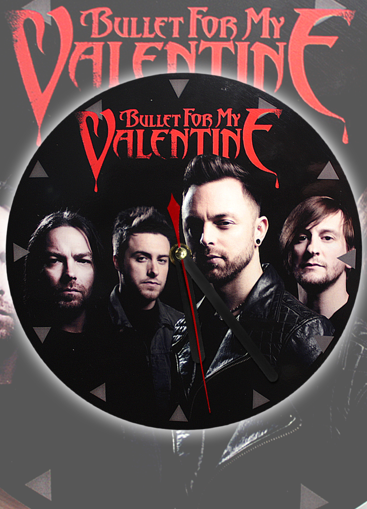 Часы настенные RockMerch Bullet for my Valentine - фото 1 - rockbunker.ru