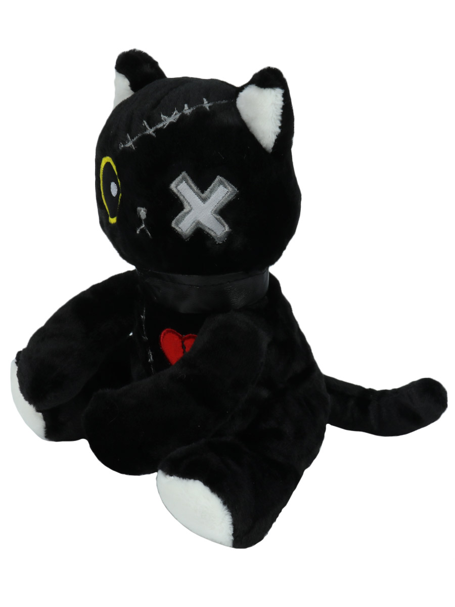 Мягкая игрушка Одноглазый кот черный - фото 2 - rockbunker.ru
