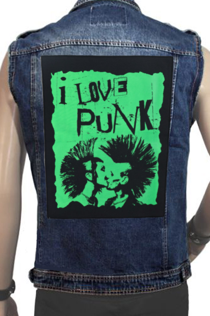 Нашивка I Love Punk - фото 2 - rockbunker.ru