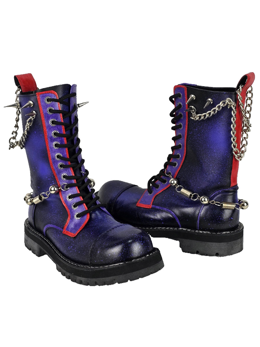 Ботинки кожаные кастомные Darkness - фото 4 - rockbunker.ru