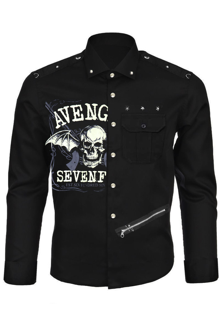 Рубашка Avenged Sevenfold с одной молнией - фото 1 - rockbunker.ru