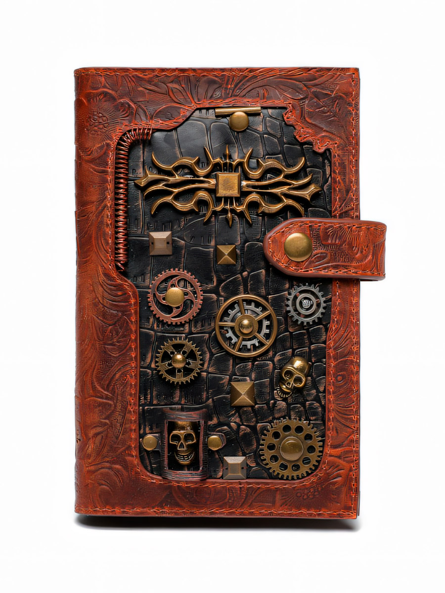 Кошелек Стимпанк Шестеренки Винтажный - фото 1 - rockbunker.ru