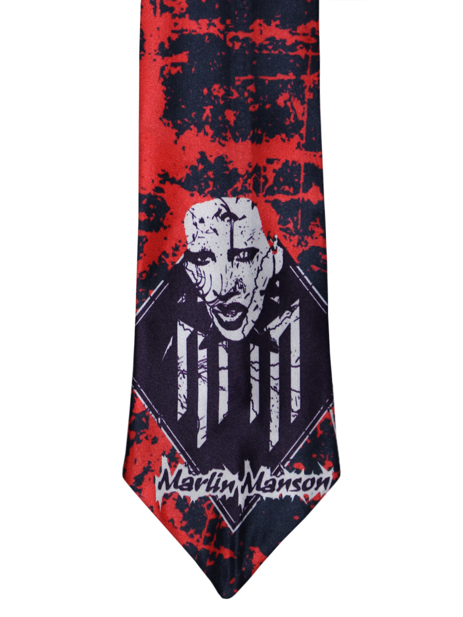 Галстук Marilyn Manson - фото 2 - rockbunker.ru